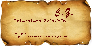 Czimbalmos Zoltán névjegykártya