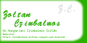zoltan czimbalmos business card